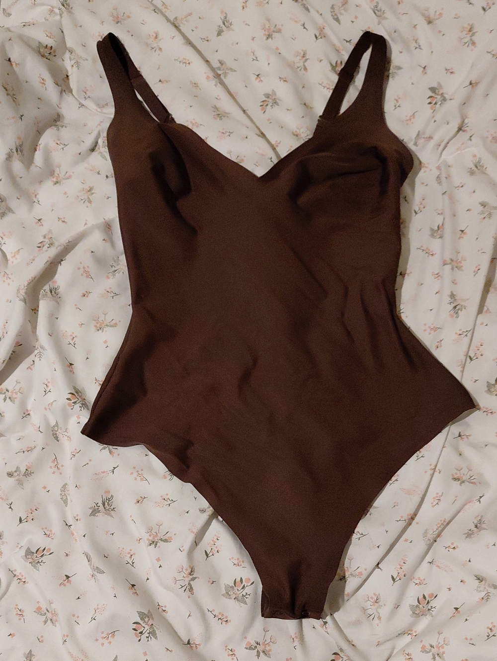 SKIMS Chocolate Brown Sculpting One-Piece Bodysuit